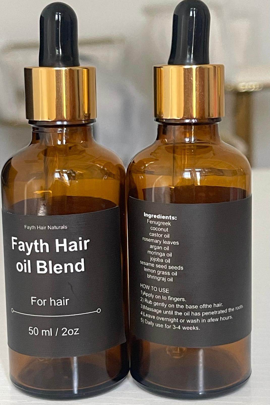 Fayth hair oil blend 2 bottles - faythhairnaturals